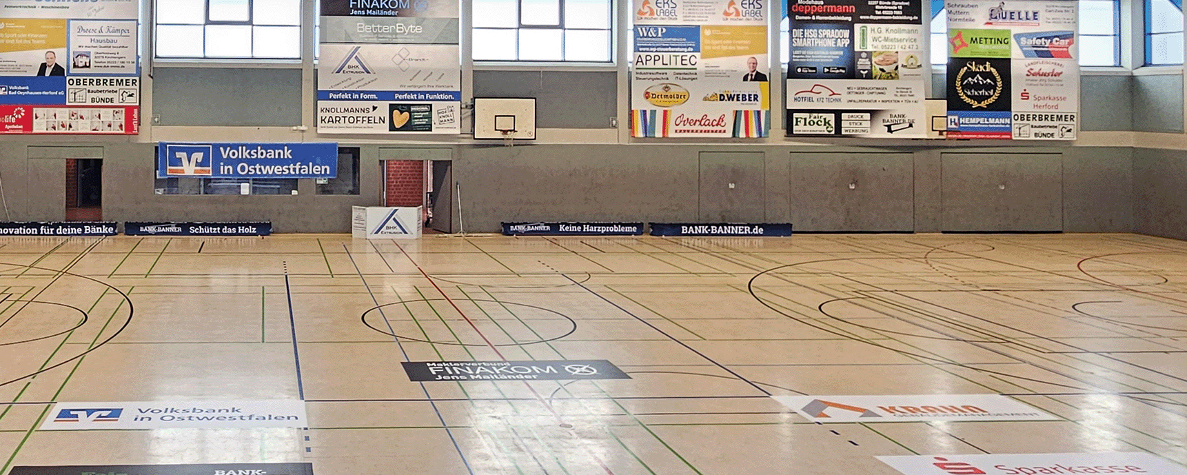Floor Stickers in Indoor Sports
